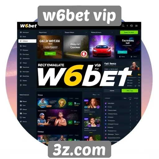 Navegação no site W6bet VIP e interface do usuário